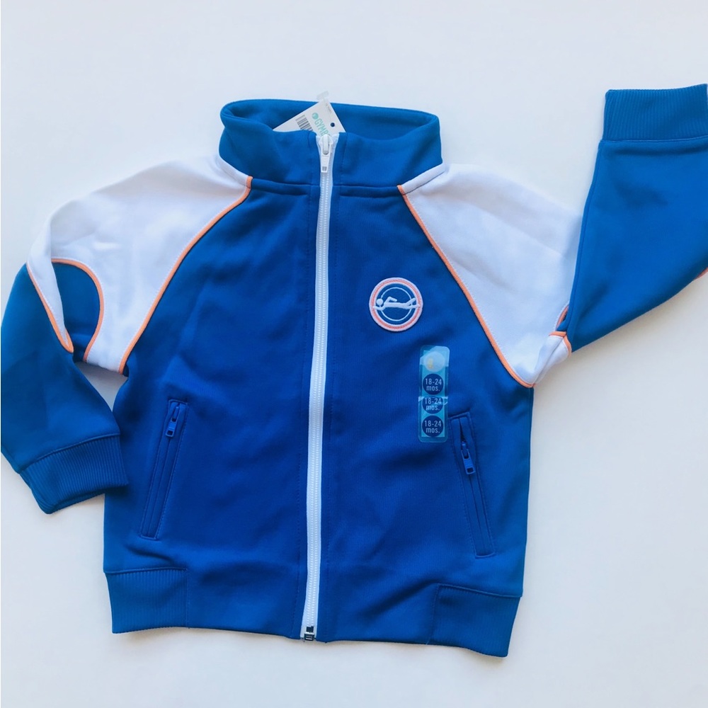 NWT Gymboree Track Full Zip Up Sports Jacket Blue Boys 18-24 Months Outerwear
